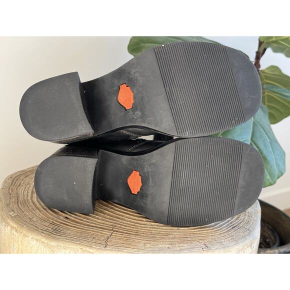 Harley Davidson Pavement 6” Black Leather Chunky Bootie Moto 8.5 8 1/2 Y2K Women - Picture 11 of 11